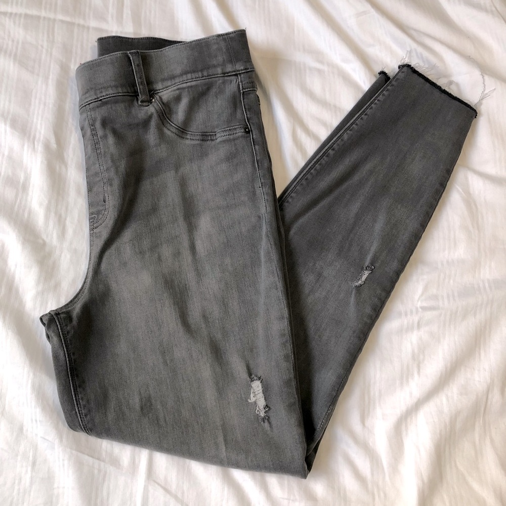 Spanx Vintage Distressed Ankle Skinny Jeans